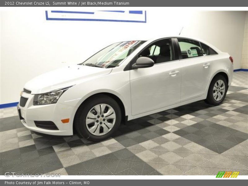 Summit White / Jet Black/Medium Titanium 2012 Chevrolet Cruze LS