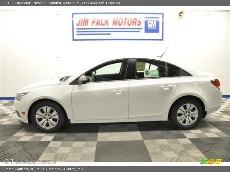 Summit White / Jet Black/Medium Titanium 2012 Chevrolet Cruze LS