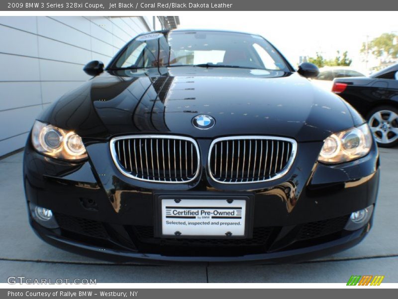 Jet Black / Coral Red/Black Dakota Leather 2009 BMW 3 Series 328xi Coupe