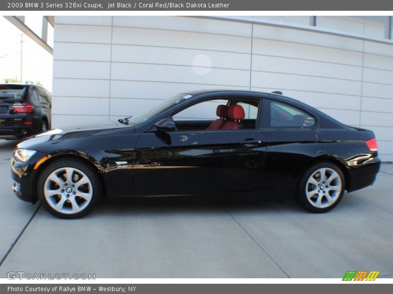Jet Black / Coral Red/Black Dakota Leather 2009 BMW 3 Series 328xi Coupe