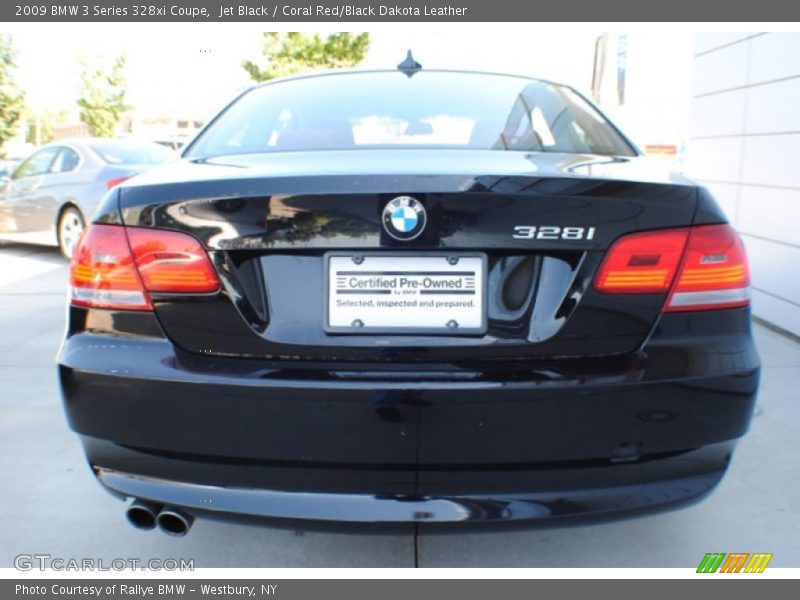 Jet Black / Coral Red/Black Dakota Leather 2009 BMW 3 Series 328xi Coupe