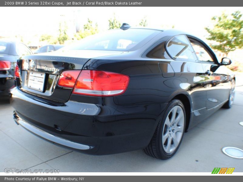 Jet Black / Coral Red/Black Dakota Leather 2009 BMW 3 Series 328xi Coupe