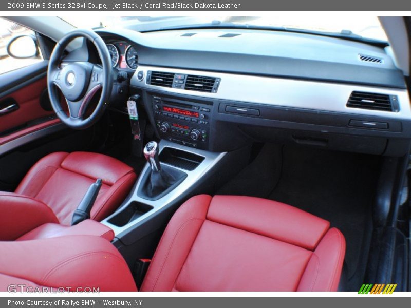 Jet Black / Coral Red/Black Dakota Leather 2009 BMW 3 Series 328xi Coupe