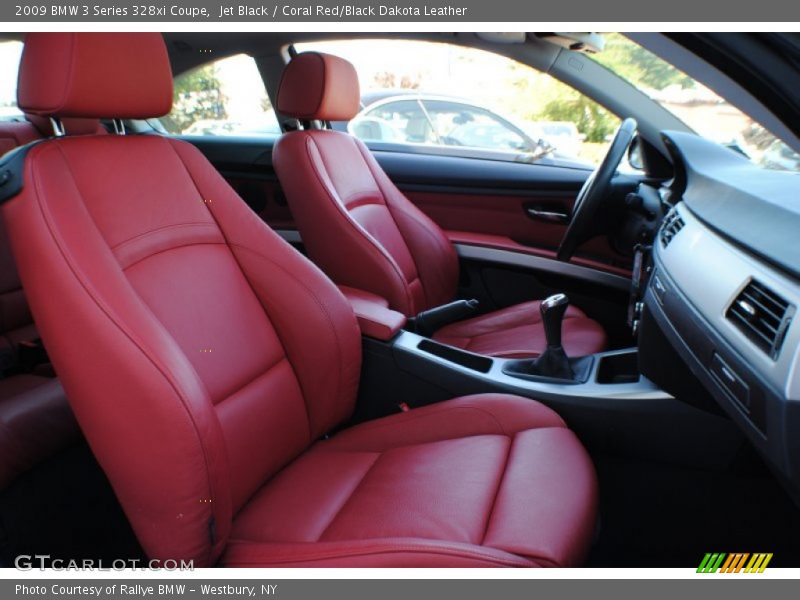 Jet Black / Coral Red/Black Dakota Leather 2009 BMW 3 Series 328xi Coupe