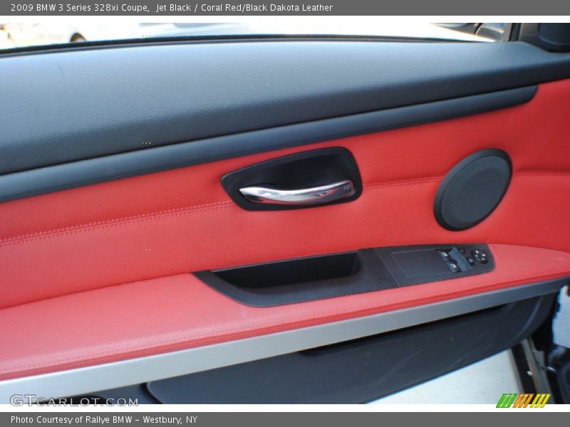 Jet Black / Coral Red/Black Dakota Leather 2009 BMW 3 Series 328xi Coupe