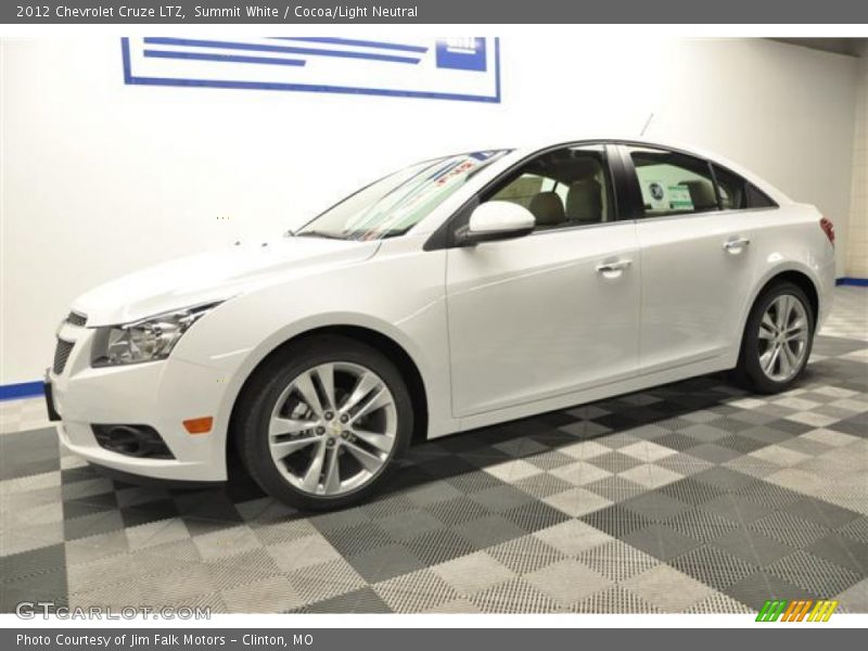 Summit White / Cocoa/Light Neutral 2012 Chevrolet Cruze LTZ