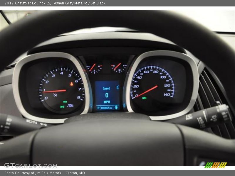 Ashen Gray Metallic / Jet Black 2012 Chevrolet Equinox LS