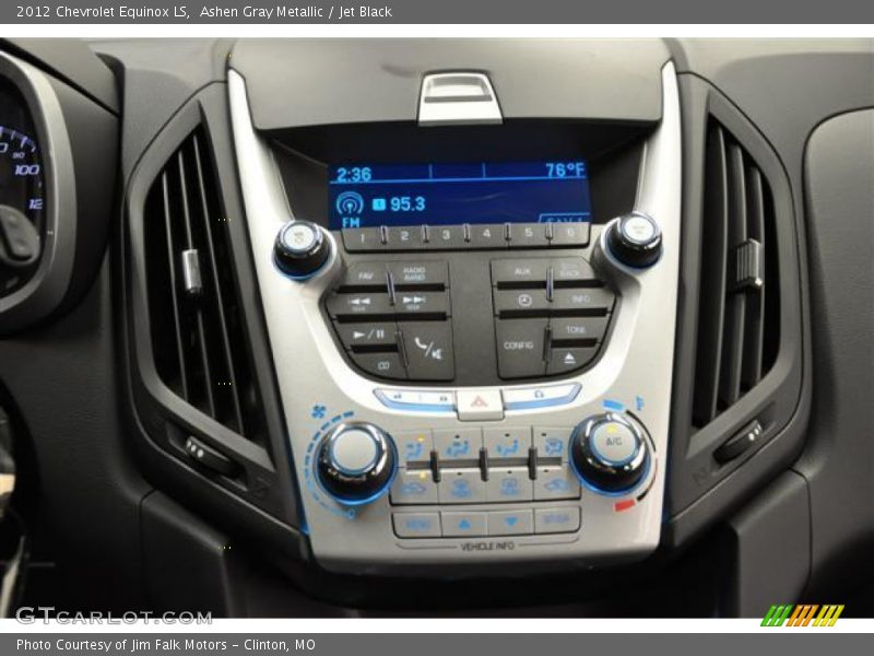 Ashen Gray Metallic / Jet Black 2012 Chevrolet Equinox LS
