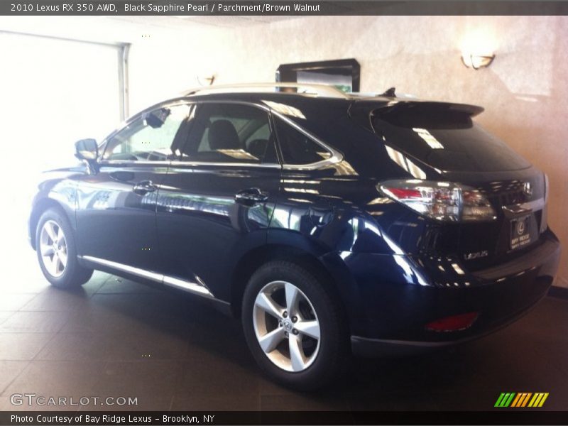 Black Sapphire Pearl / Parchment/Brown Walnut 2010 Lexus RX 350 AWD