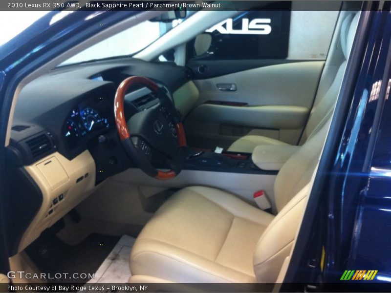Black Sapphire Pearl / Parchment/Brown Walnut 2010 Lexus RX 350 AWD