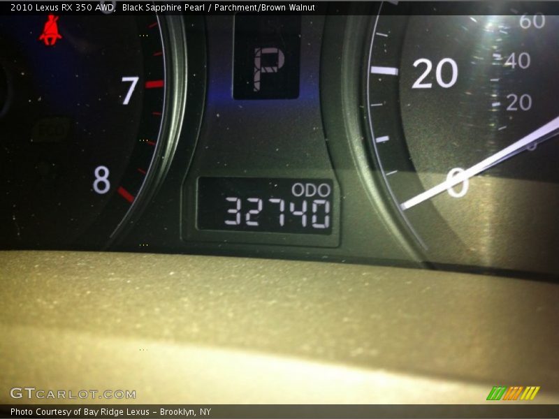 Black Sapphire Pearl / Parchment/Brown Walnut 2010 Lexus RX 350 AWD