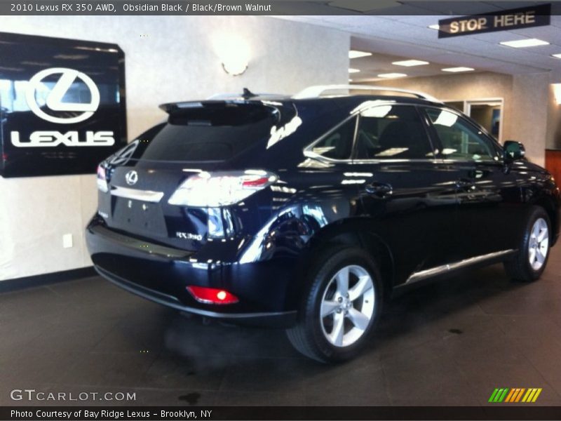 Obsidian Black / Black/Brown Walnut 2010 Lexus RX 350 AWD