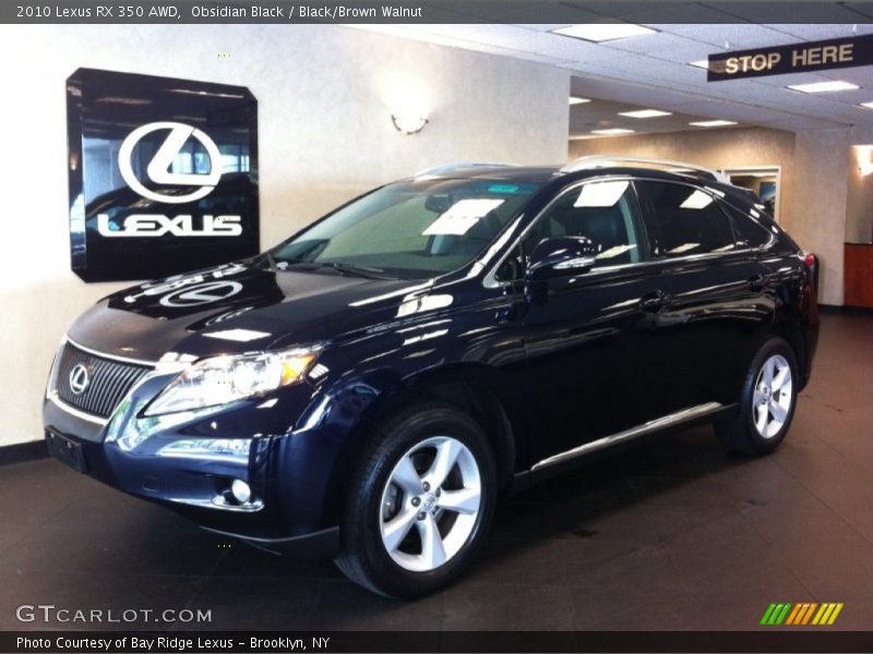 Obsidian Black / Black/Brown Walnut 2010 Lexus RX 350 AWD