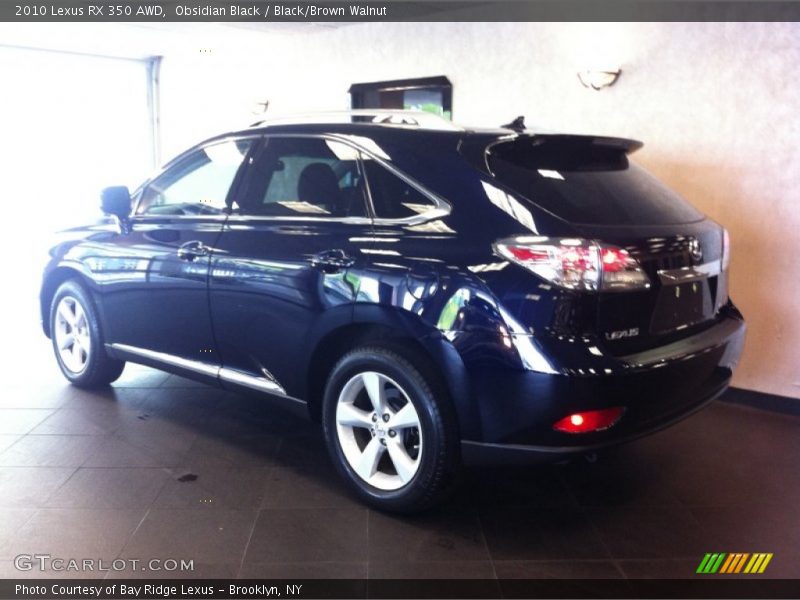 Obsidian Black / Black/Brown Walnut 2010 Lexus RX 350 AWD