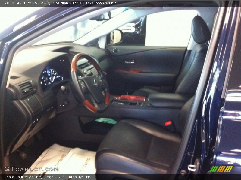 Obsidian Black / Black/Brown Walnut 2010 Lexus RX 350 AWD