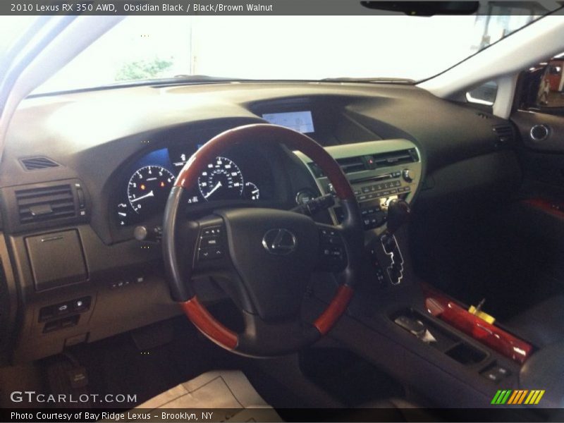 Obsidian Black / Black/Brown Walnut 2010 Lexus RX 350 AWD