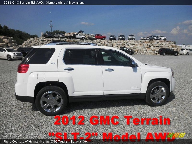 Olympic White / Brownstone 2012 GMC Terrain SLT AWD