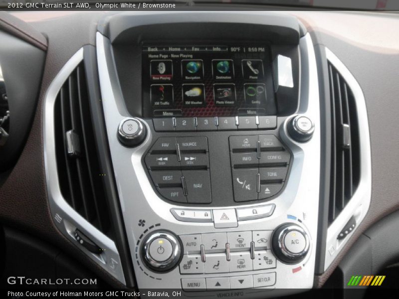 Olympic White / Brownstone 2012 GMC Terrain SLT AWD