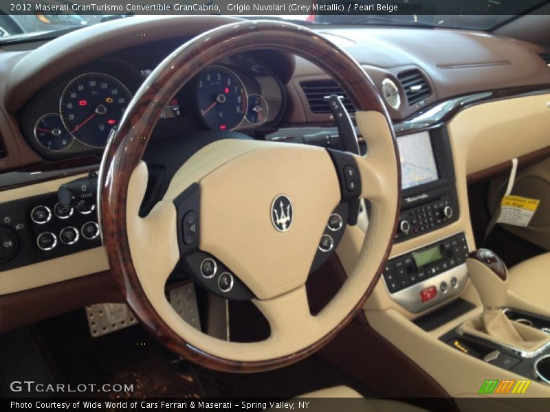 Grigio Nuvolari (Grey Metallic) / Pearl Beige 2012 Maserati GranTurismo Convertible GranCabrio