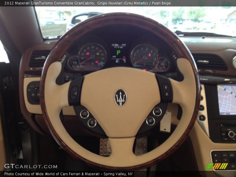 Grigio Nuvolari (Grey Metallic) / Pearl Beige 2012 Maserati GranTurismo Convertible GranCabrio