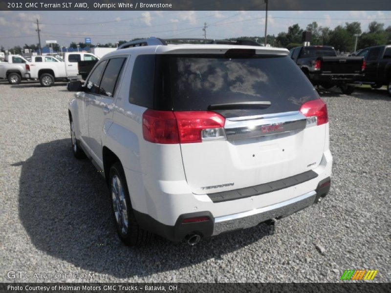 Olympic White / Brownstone 2012 GMC Terrain SLT AWD