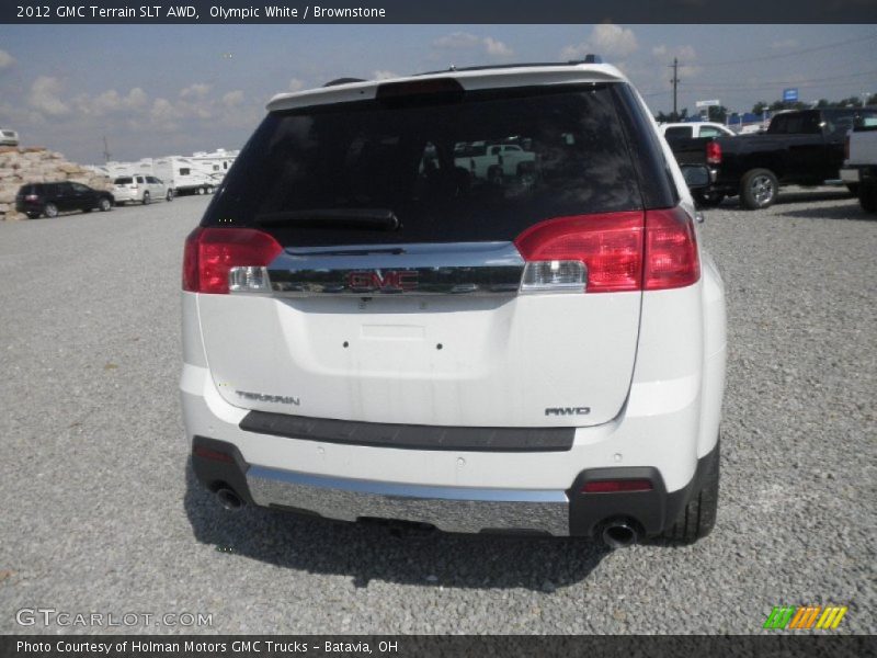 Olympic White / Brownstone 2012 GMC Terrain SLT AWD