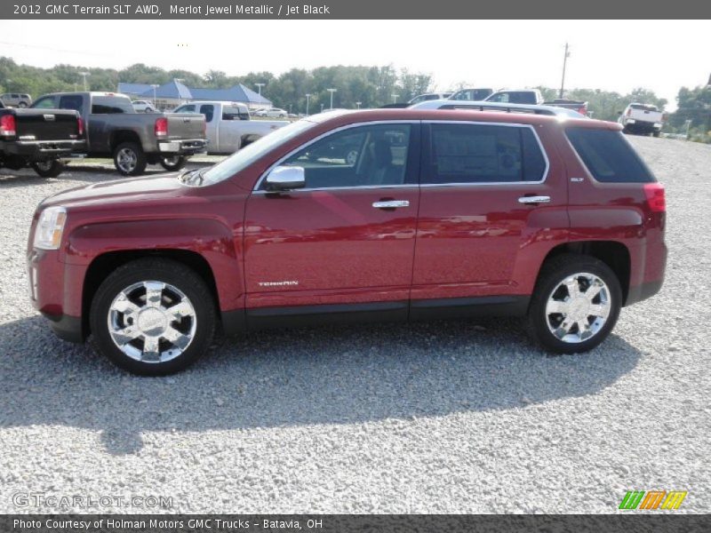 Merlot Jewel Metallic / Jet Black 2012 GMC Terrain SLT AWD