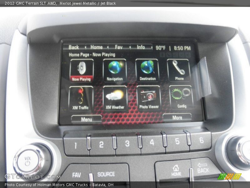 Merlot Jewel Metallic / Jet Black 2012 GMC Terrain SLT AWD