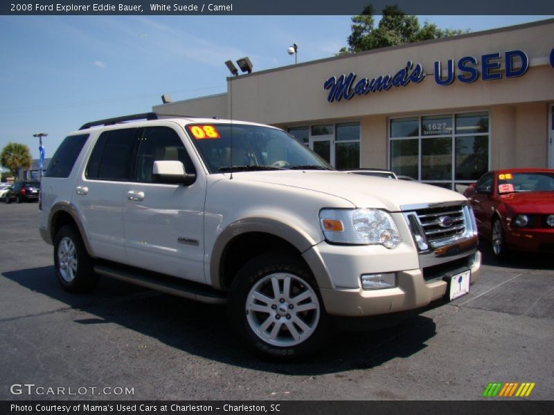 White Suede / Camel 2008 Ford Explorer Eddie Bauer