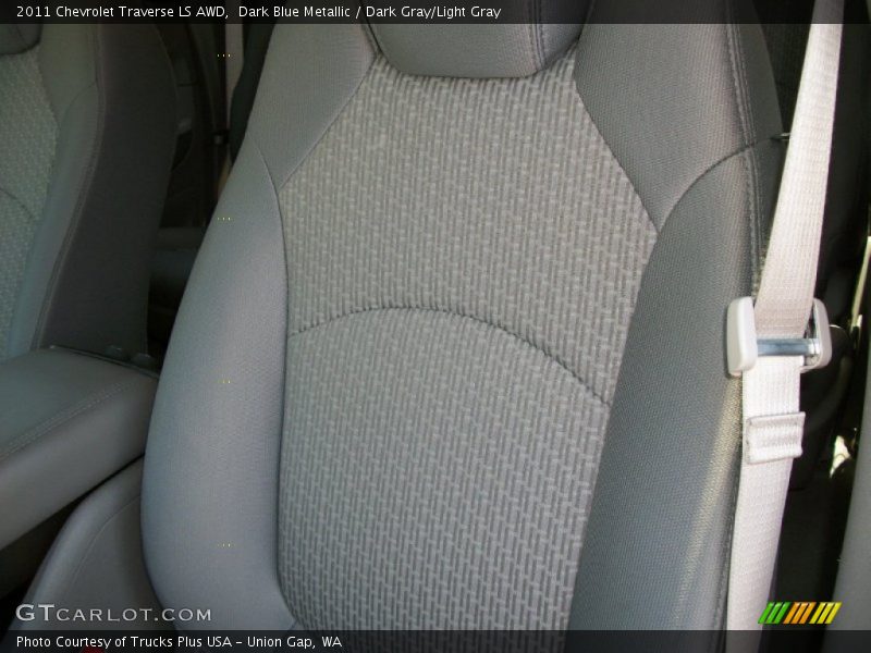 Dark Blue Metallic / Dark Gray/Light Gray 2011 Chevrolet Traverse LS AWD