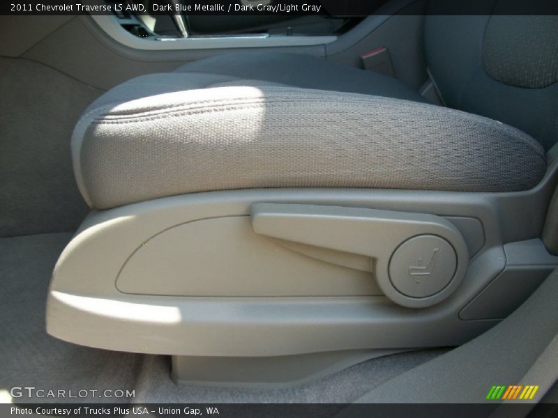 Dark Blue Metallic / Dark Gray/Light Gray 2011 Chevrolet Traverse LS AWD