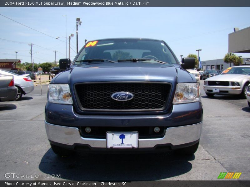 Medium Wedgewood Blue Metallic / Dark Flint 2004 Ford F150 XLT SuperCrew