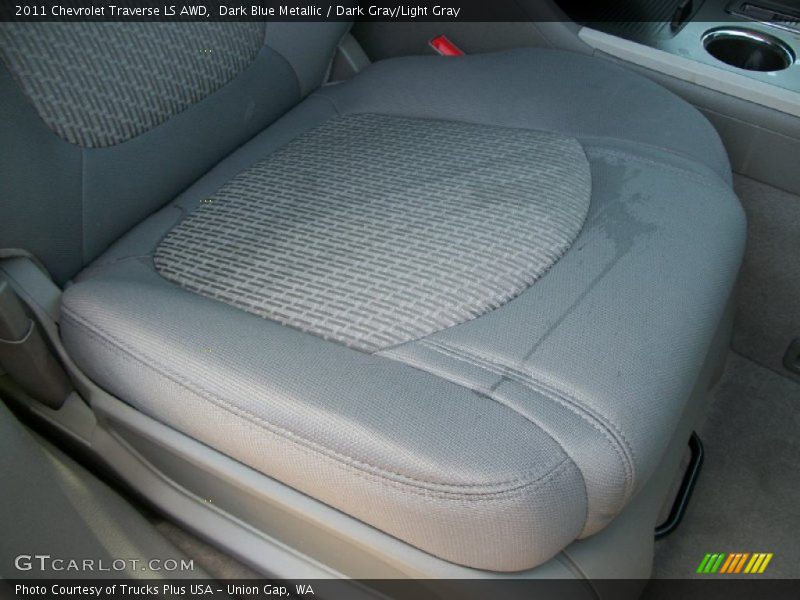 Dark Blue Metallic / Dark Gray/Light Gray 2011 Chevrolet Traverse LS AWD