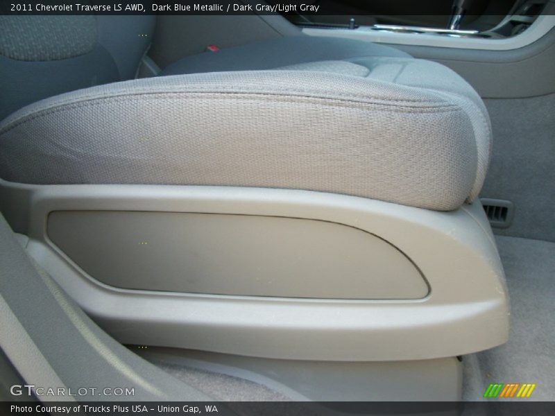 Dark Blue Metallic / Dark Gray/Light Gray 2011 Chevrolet Traverse LS AWD