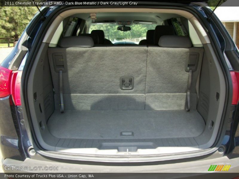 Dark Blue Metallic / Dark Gray/Light Gray 2011 Chevrolet Traverse LS AWD