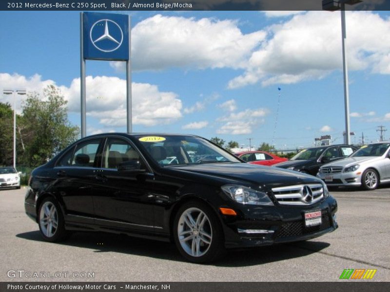 Black / Almond Beige/Mocha 2012 Mercedes-Benz C 250 Sport