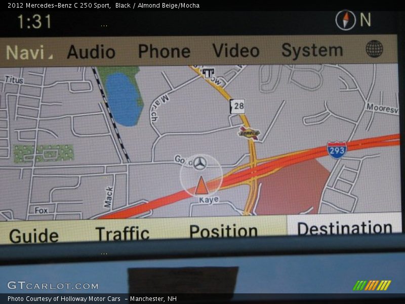 Black / Almond Beige/Mocha 2012 Mercedes-Benz C 250 Sport