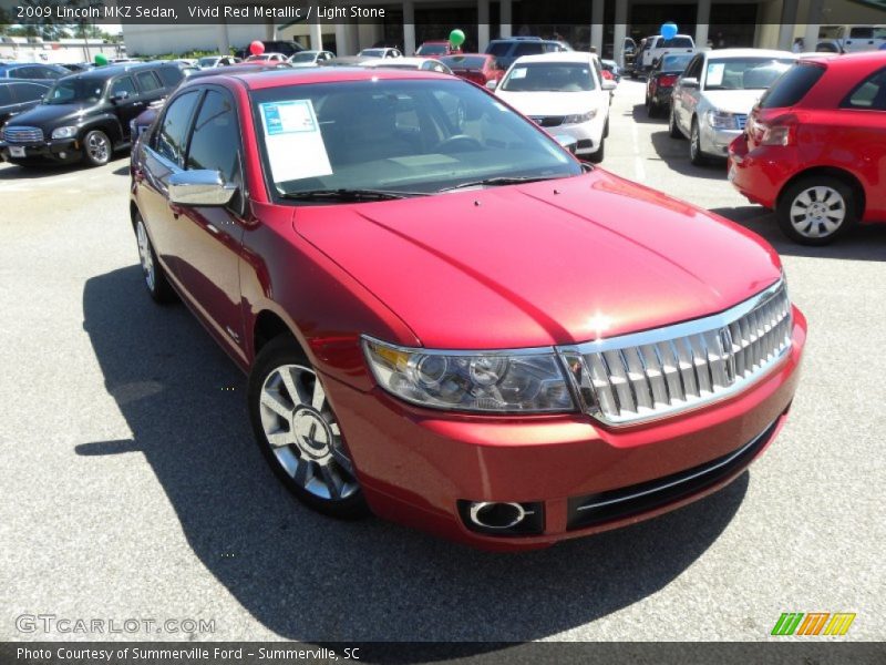 Vivid Red Metallic / Light Stone 2009 Lincoln MKZ Sedan