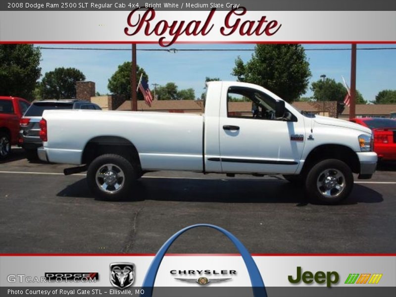 Bright White / Medium Slate Gray 2008 Dodge Ram 2500 SLT Regular Cab 4x4