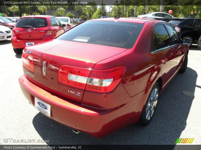 Vivid Red Metallic / Light Stone 2009 Lincoln MKZ Sedan