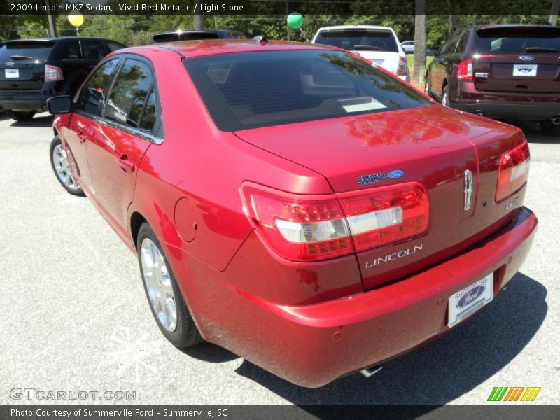 Vivid Red Metallic / Light Stone 2009 Lincoln MKZ Sedan