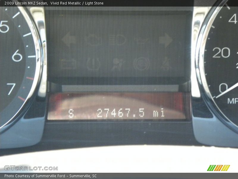 Vivid Red Metallic / Light Stone 2009 Lincoln MKZ Sedan