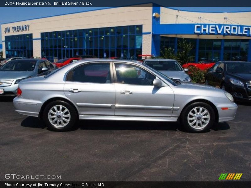 Brilliant Silver / Black 2004 Hyundai Sonata V6