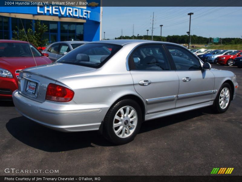 Brilliant Silver / Black 2004 Hyundai Sonata V6