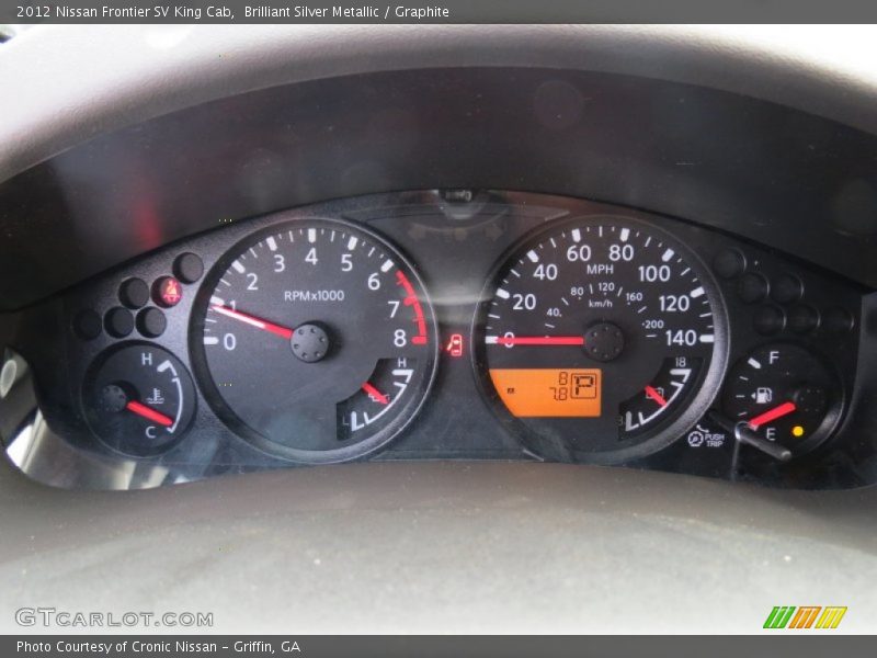 Brilliant Silver Metallic / Graphite 2012 Nissan Frontier SV King Cab