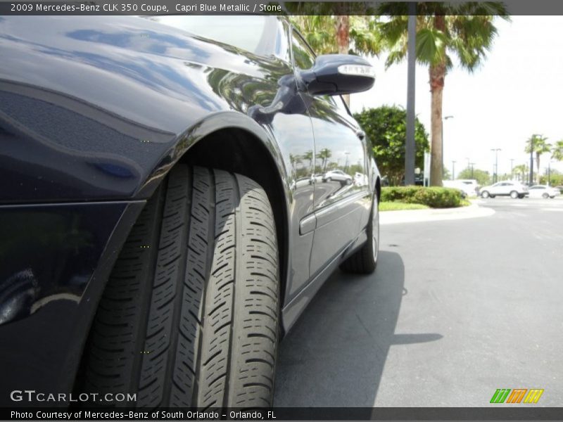 Capri Blue Metallic / Stone 2009 Mercedes-Benz CLK 350 Coupe