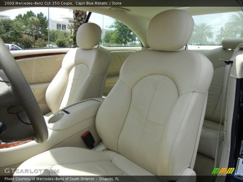 Capri Blue Metallic / Stone 2009 Mercedes-Benz CLK 350 Coupe