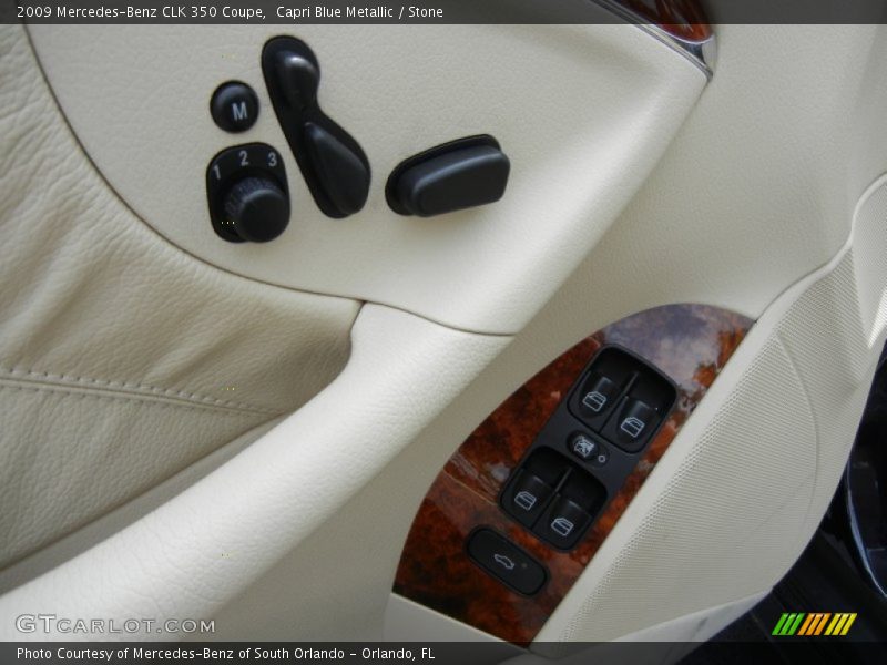 Capri Blue Metallic / Stone 2009 Mercedes-Benz CLK 350 Coupe