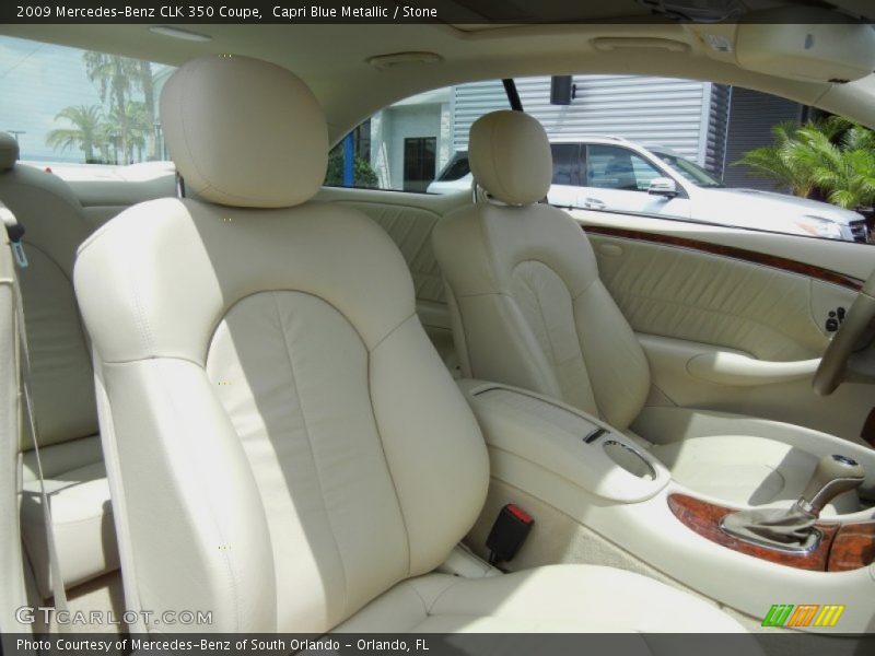 Capri Blue Metallic / Stone 2009 Mercedes-Benz CLK 350 Coupe