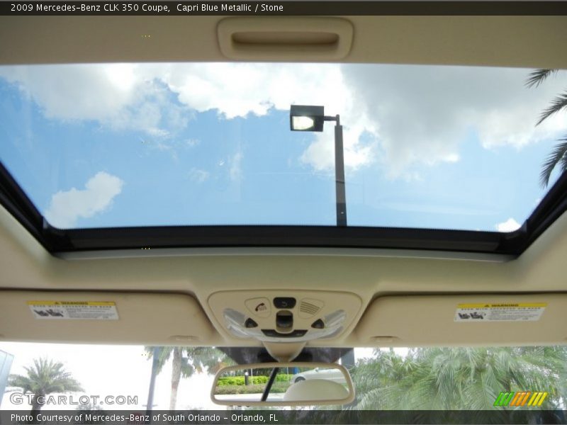 Capri Blue Metallic / Stone 2009 Mercedes-Benz CLK 350 Coupe